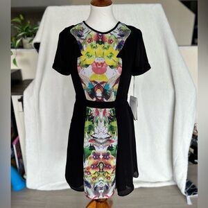 NWT Prabal Gurung for Target, date night print, black fluttery A-line dress